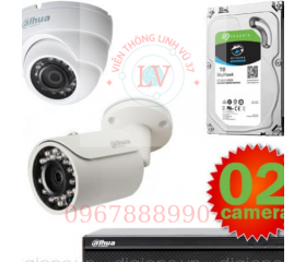 Lắp đặt trọn bộ 2 camera quan sát 2.0mp dahua