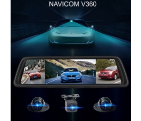 Camera hành trình gương- Navicom V360 quan sát 4 vị trí trên xe